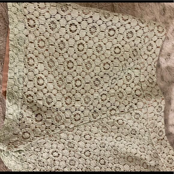 : : VICTORIA BECKHAM for Target Pale Mint Green Lace Shorts with Tan Lining : : - Picture 6 of 11